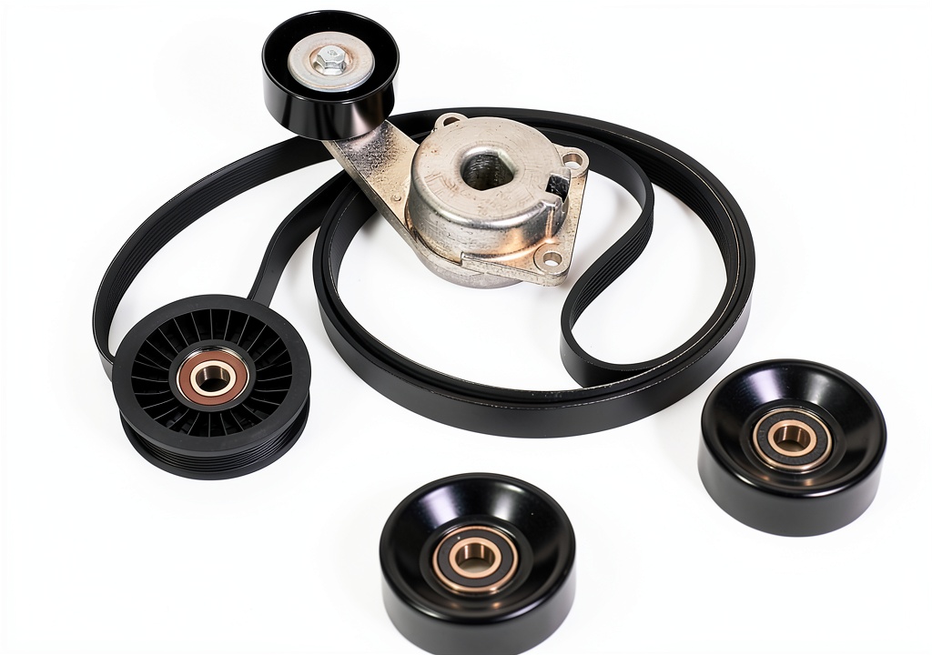 Dilomber serpentine belt drive kit components
