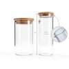 IVIZA Glass Laundry Detergent Dispenser Bamboo Lid-1