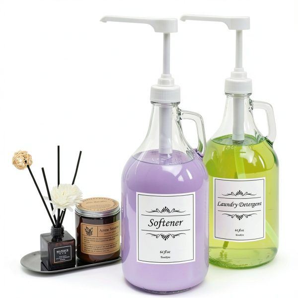 Glass Laundry Detergent Dispenser 2‑Pack YoenKtss 64oz Jugs Upgraded-4