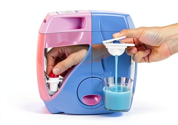 2 Pack Laundry Detergent Nozzle Switch Holder – Easy-Press Spout Opener, Drip-Free Detergent & Softener Dispenser Accessory, Fits Most Bottles-1