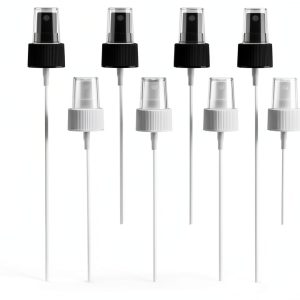 Spray Bottle Tops 10pcs Fine Mist Nozzle Caps by Equivira Black PP-0