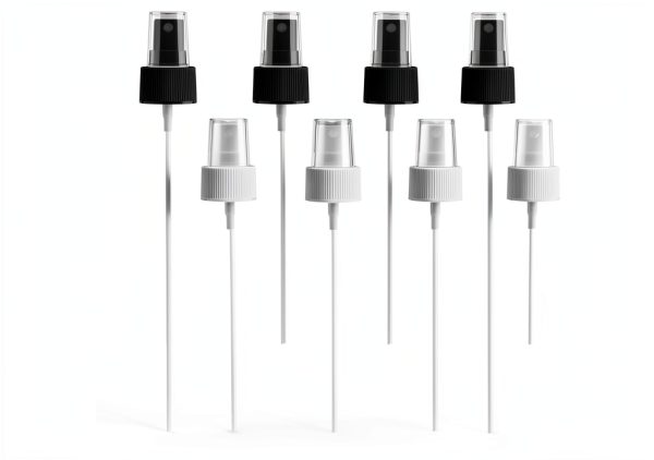 Spray Bottle Tops 10pcs Fine Mist Nozzle Caps by Equivira Black PP-0