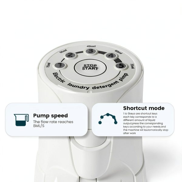 Electric Laundry Detergent Dispenser Velenky Smart Pump Graduated Cup-3