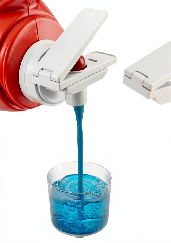 2 Pack Laundry Detergent Nozzle Switch Holder – Easy-Press Spout Opener, Drip-Free Detergent & Softener Dispenser Accessory, Fits Most Bottles-0