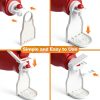 4 Pack Laundry Detergent Dispenser Cup Holder Nozzle Button Tight on Laundry Bottle Spouts Effort Saving Switch No Leaks or Mess with Detergent Drip Catcher Washroom Organization-4