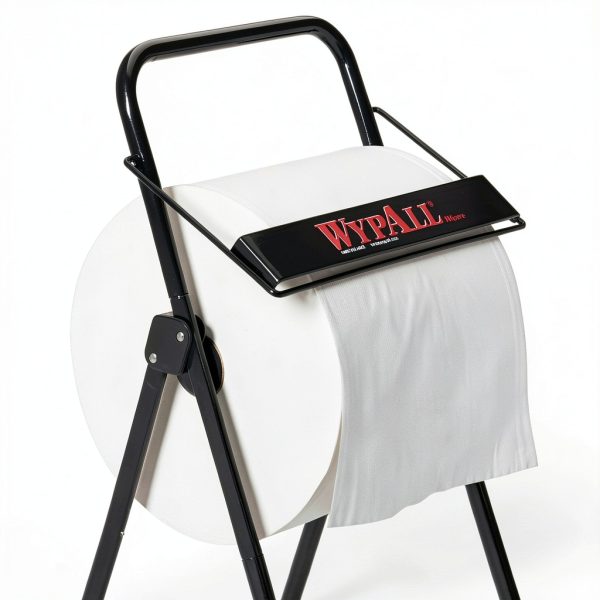 WypAll Jumbo Roll Wiper Dispenser Kimberly Clark Portable Black Floor-1