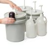 5 Gallon Pump Dispenser PERMINKS White Plastic Dispenser for Shampoo-4