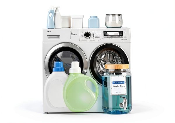 Laundry Detergent Dispenser,1 Gallon Glass Liquid Laundry Detergent Dispenser,for Bleach, Fabric Softener,Laundry Soap Dispenser,for Laundry Room Organization and Storage-4