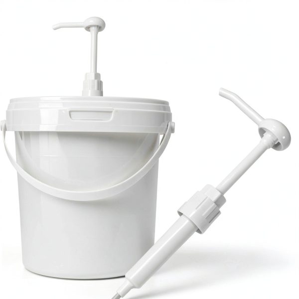 5 Gallon Pump Dispenser PERMINKS White Plastic Dispenser for Shampoo-1