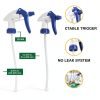 Heluva Green Spray Bottle Nozzle Replacement, Bottle Tops Only - Sprayer Nozzle Triggers for Heavy Duty, Commercial, Home Cleaning Solutions - Fits 8,16,24,32 oz Plastic & Glass Bottles, Blue 3 pack-1