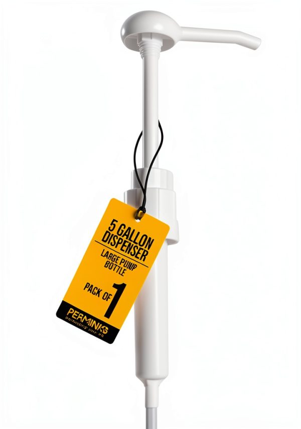 5 Gallon Pump Dispenser PERMINKS White Plastic Dispenser for Shampoo-0